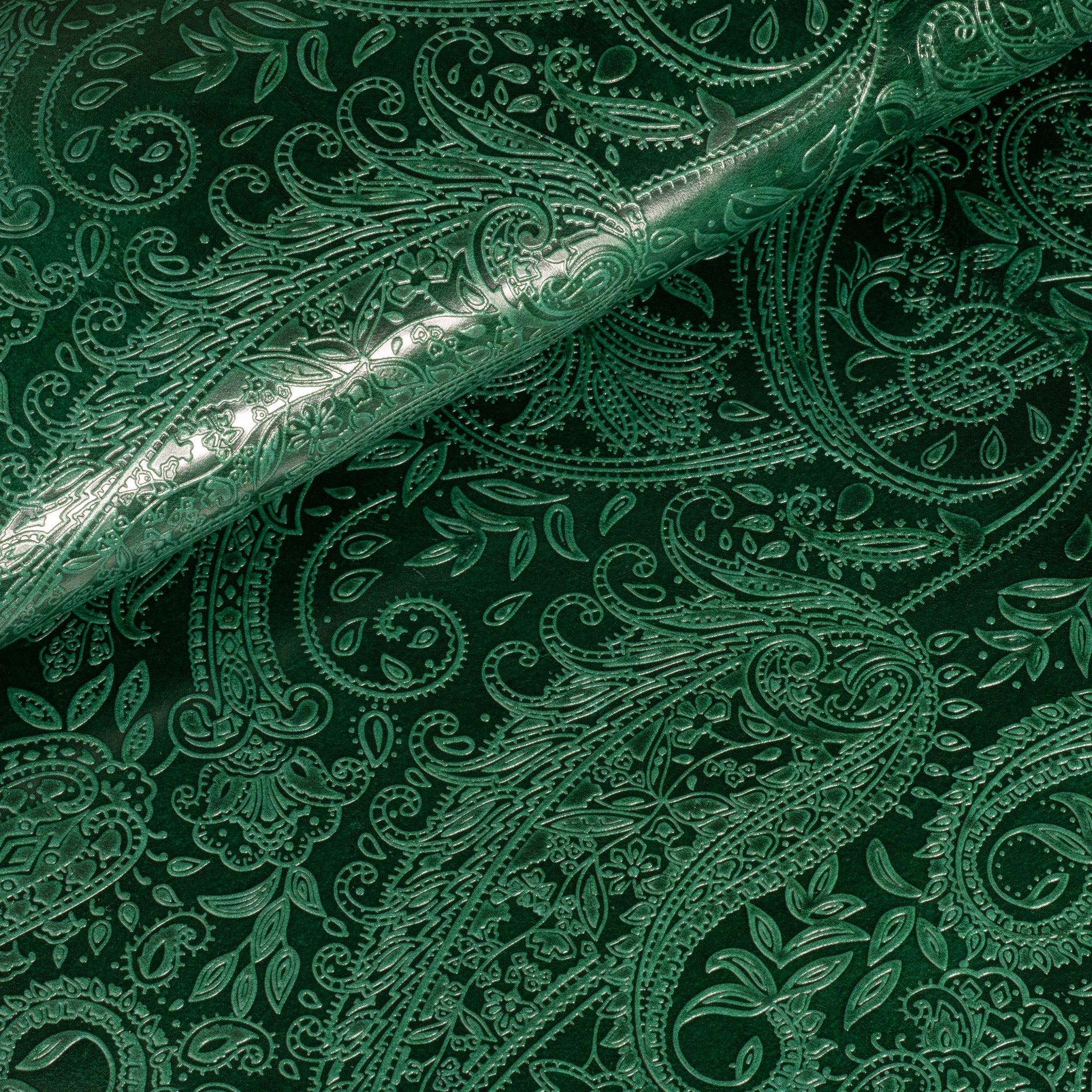 GAUCHO OIL CASHMERE EMBOSSED - EMERALD GREEN
