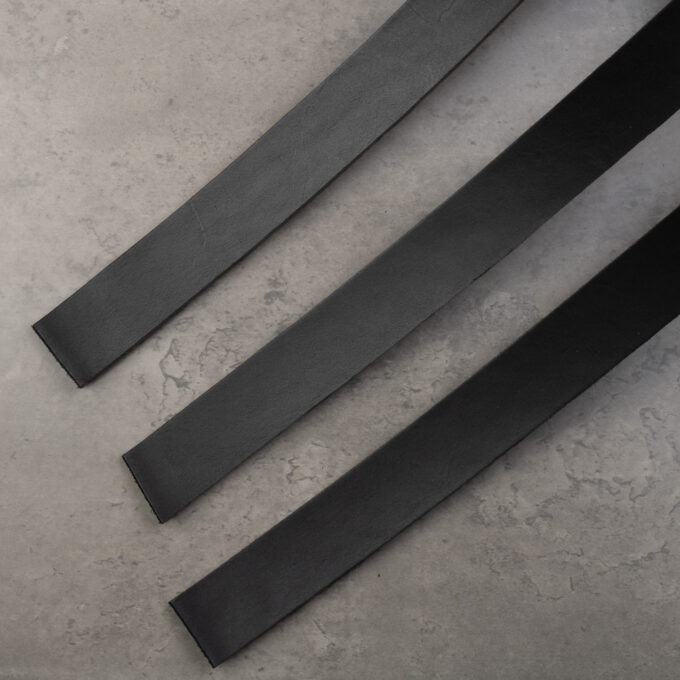 BELT STRAP RUSTIC - BLACK DOUBLE BUTT