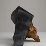 SALMON LEATHER - BRIGHT FINISH - Black