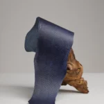 SALMON LEATHER - SATIN FINISH - Blue Baltique