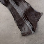 OTRICH LEG LEATHER - Dark brown