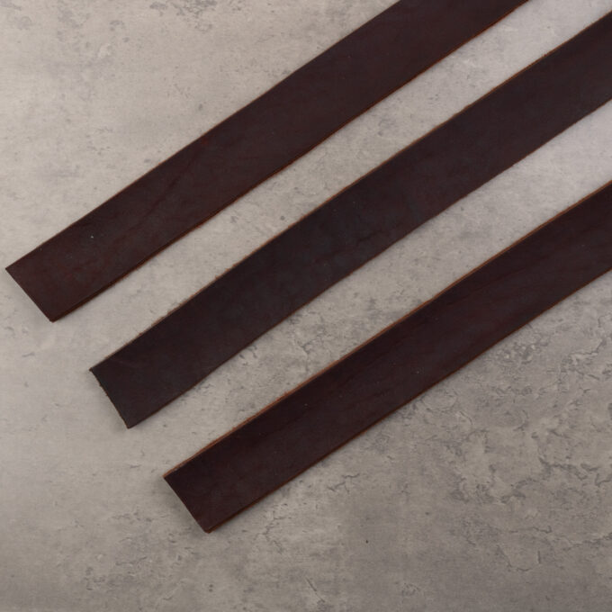 BELT STRAP CALEDONIA RUSTIC DOUBLE BUTT - BROWN
